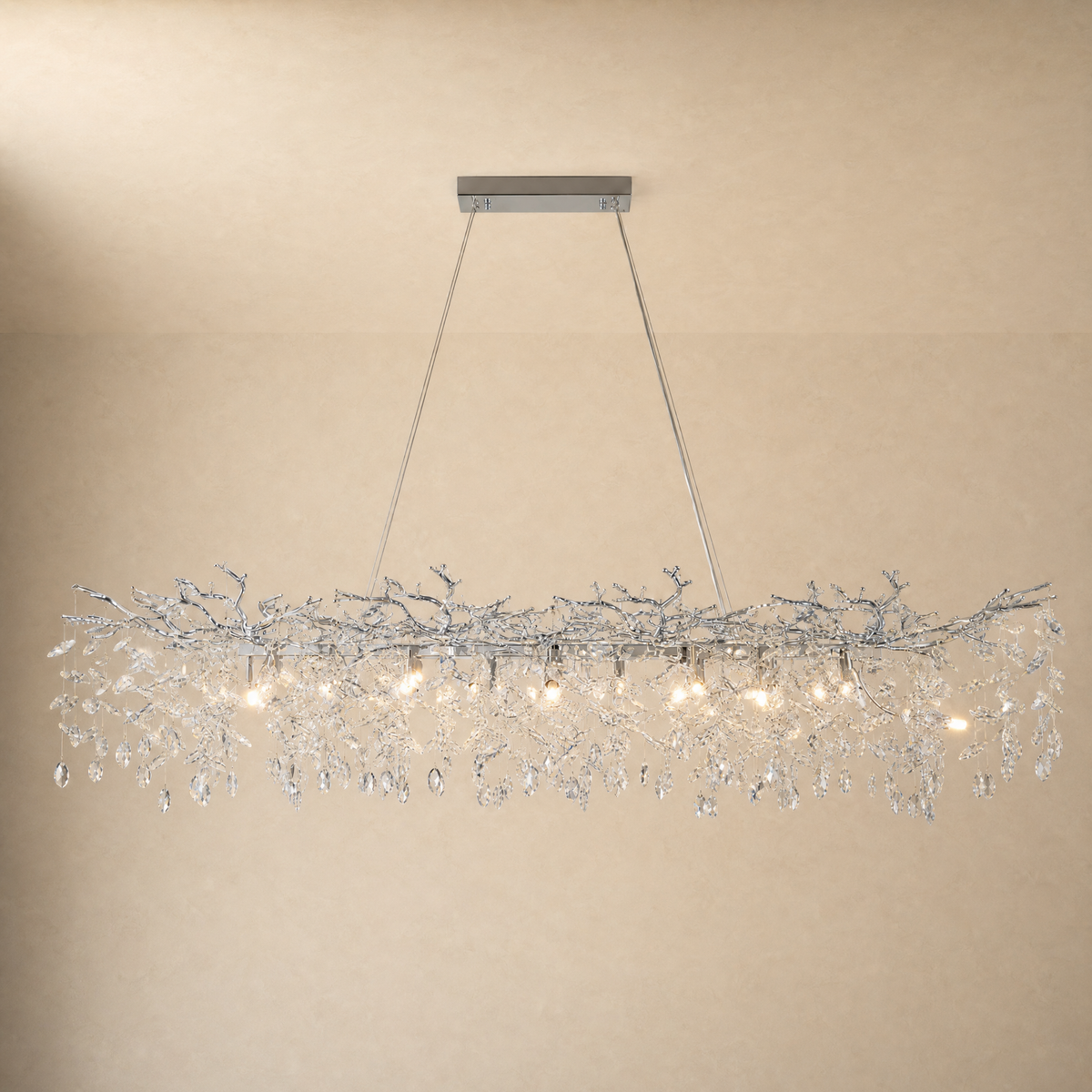 Marquise Linear Dining Pendant 1800 - Silver