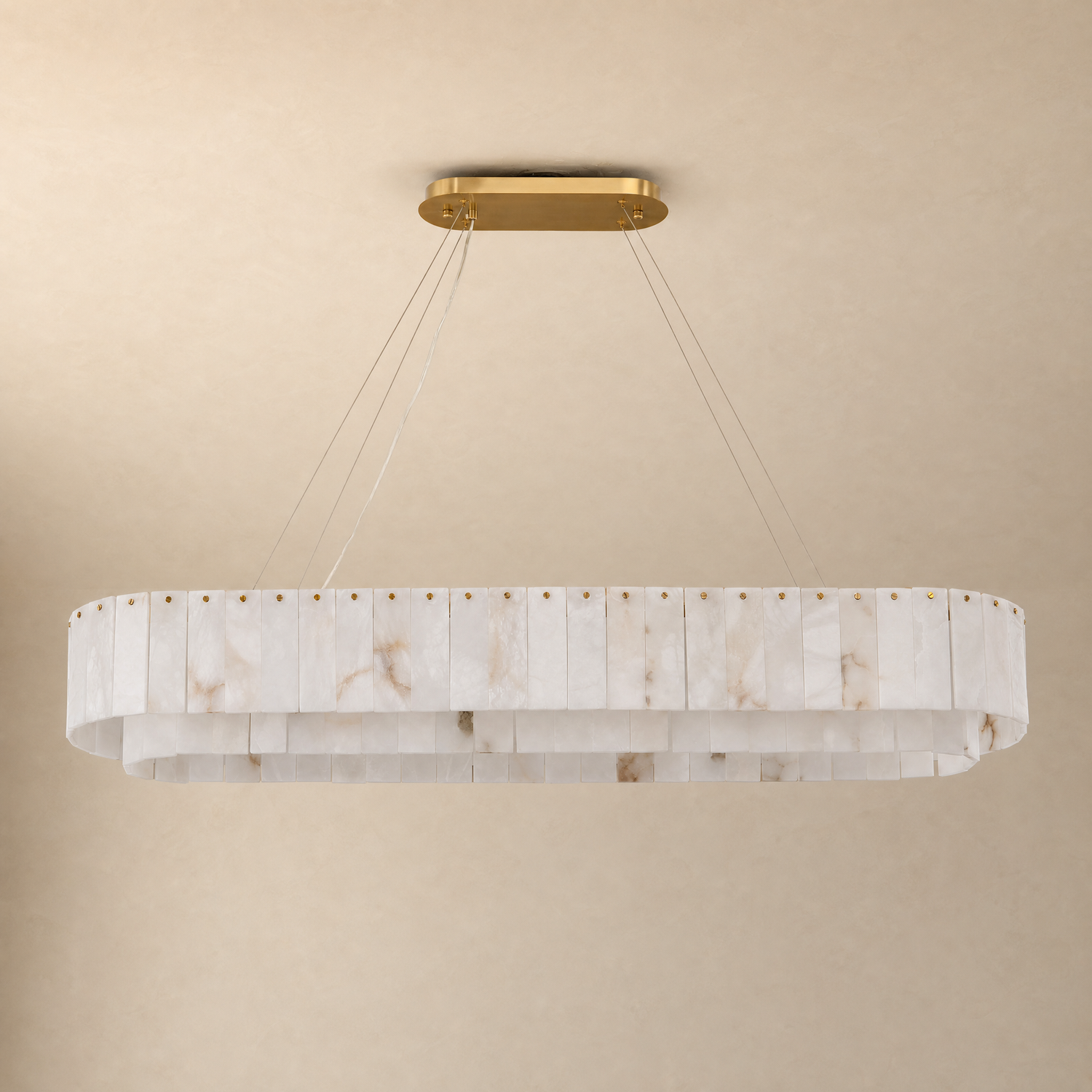 Alabaster Slice Chandelier Long 1370