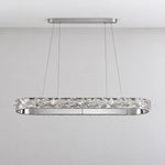 Vega Oval Crystal Chandelier – lights off