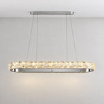 Vega Oval Crystal Chandelier – lights on