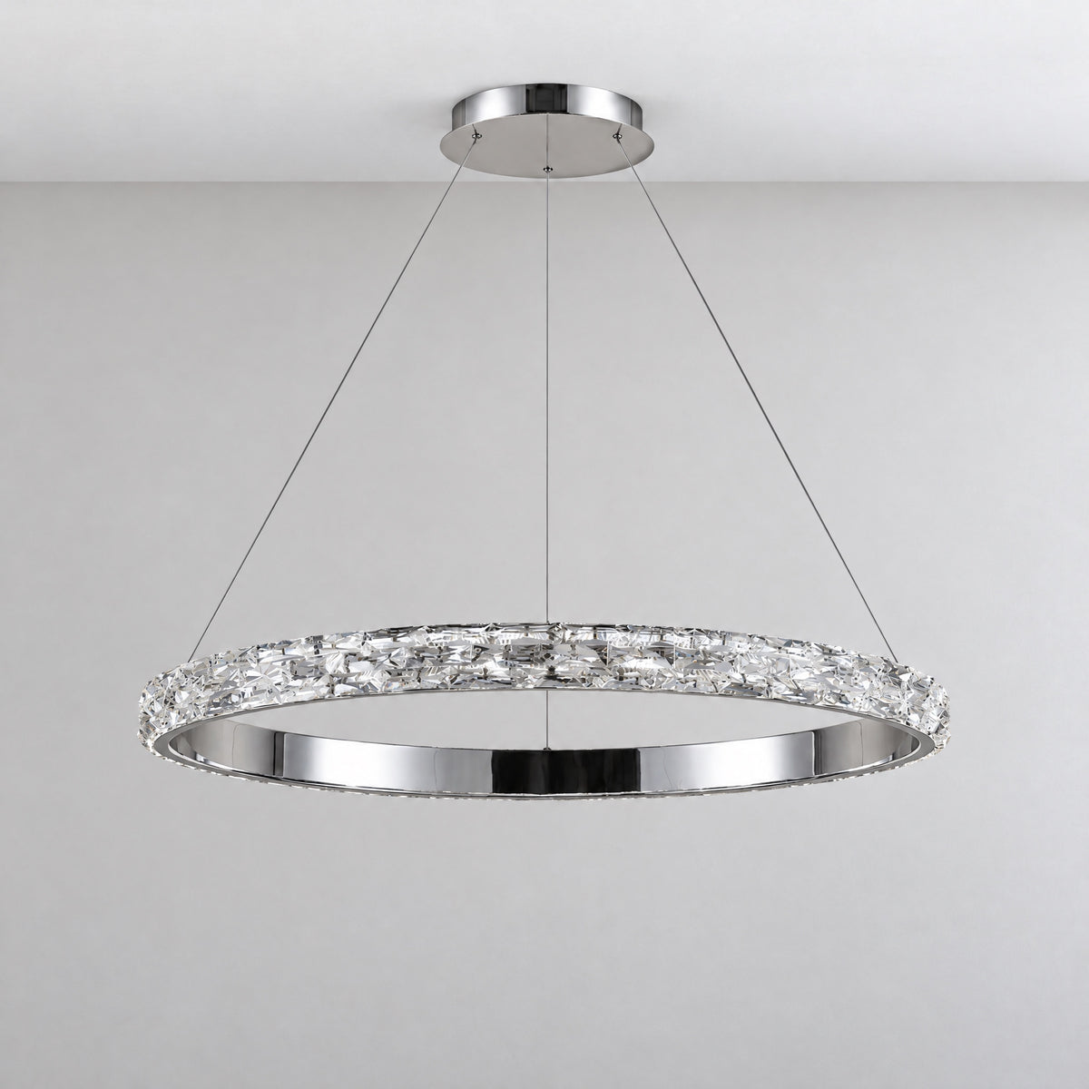 Vega Ring Crystal Chandelier – lights off