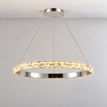 Vega Ring Crystal Chandelier – lights on