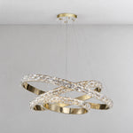 Vega Triple Ring Crystal Chandelier – lights off