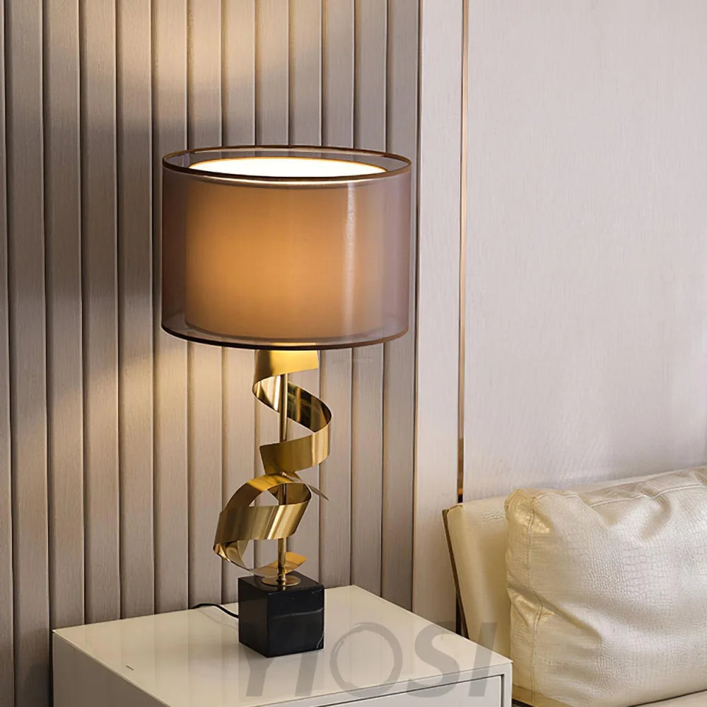 Vero Table Lamp ∅ 16.5″ - Fabric-1-Yiosilamp