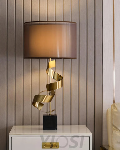 Vero Table Lamp ∅ 16.5″ - Fabric-1-Yiosilamp