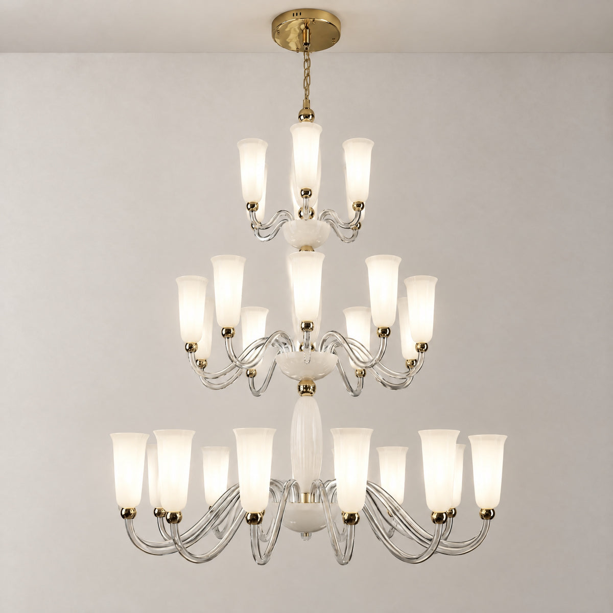 Versace Organic Modern Luxury Chandelier – lights on