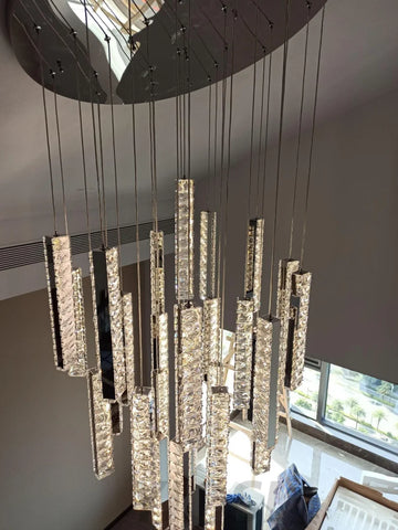 Villa Forci Chandelier with 12/15/18/21/24 heads - Straps-1-Yiosilamp