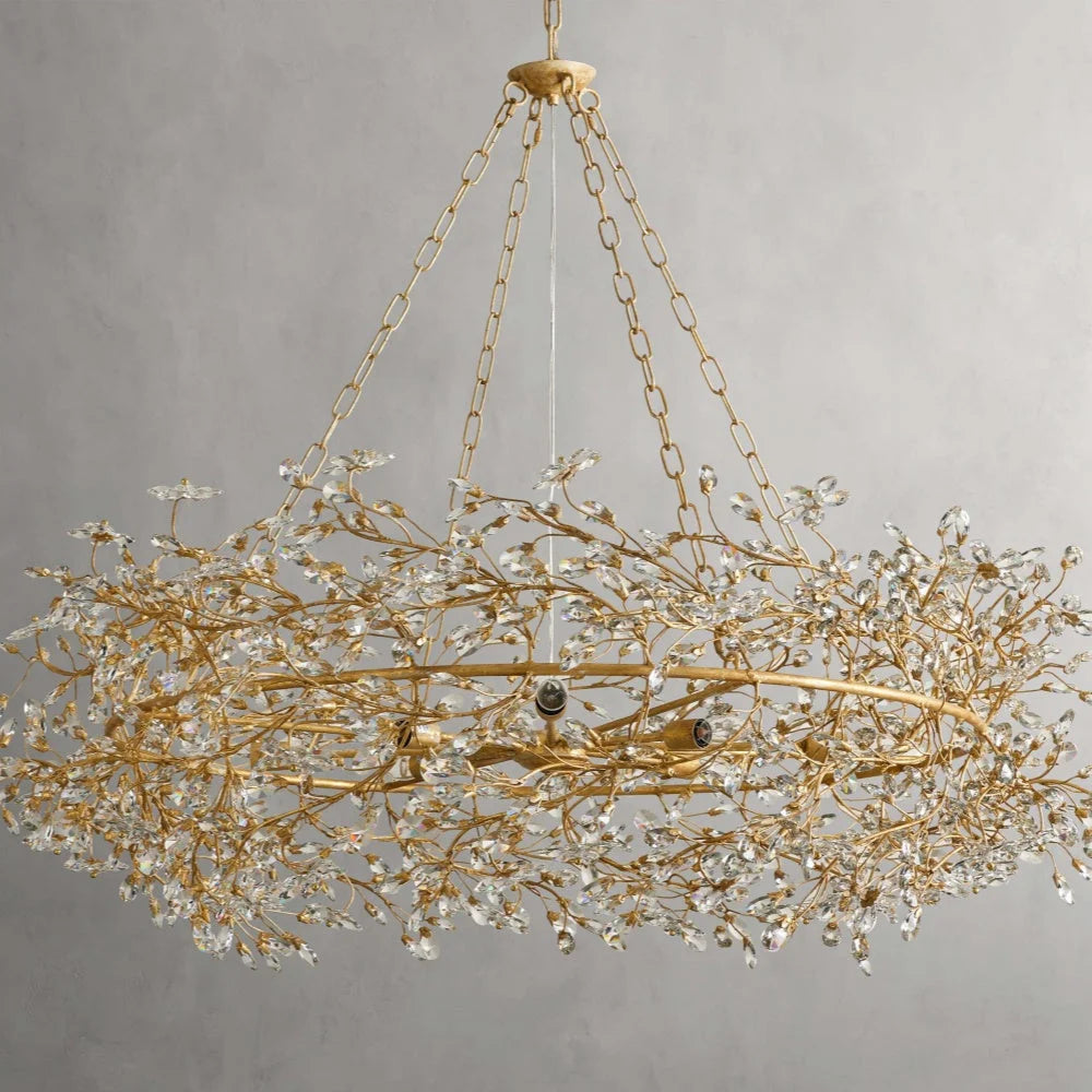 Fiore Crown Chandelier Gold / 39’’ Lighting