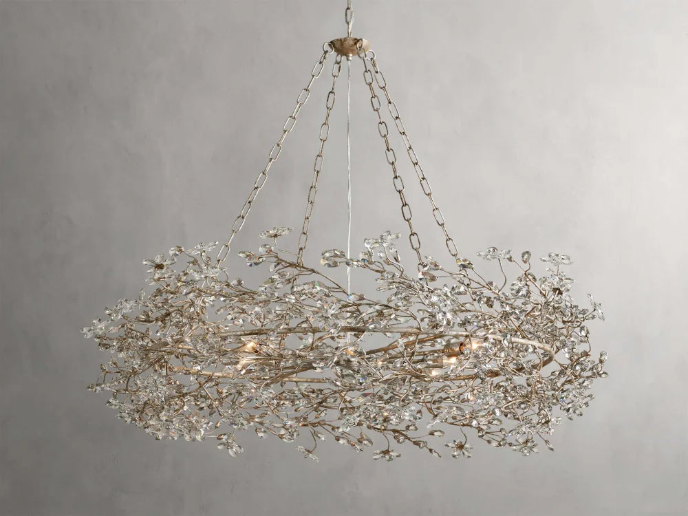 Fiore Crown Chandelier Silver / 39’’ Lighting