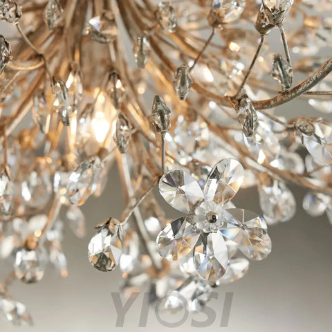 Crystal Flowers Fiore Flushmount Chandeliers