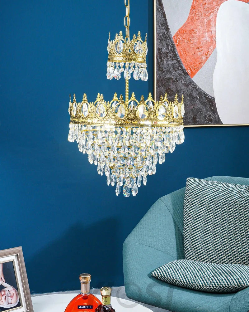 Vintage Crystal Chandelier - Crystals-1-Yiosilamp