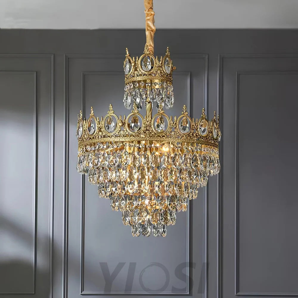 Vintage Crystal Chandelier - Crystals-1-Yiosilamp