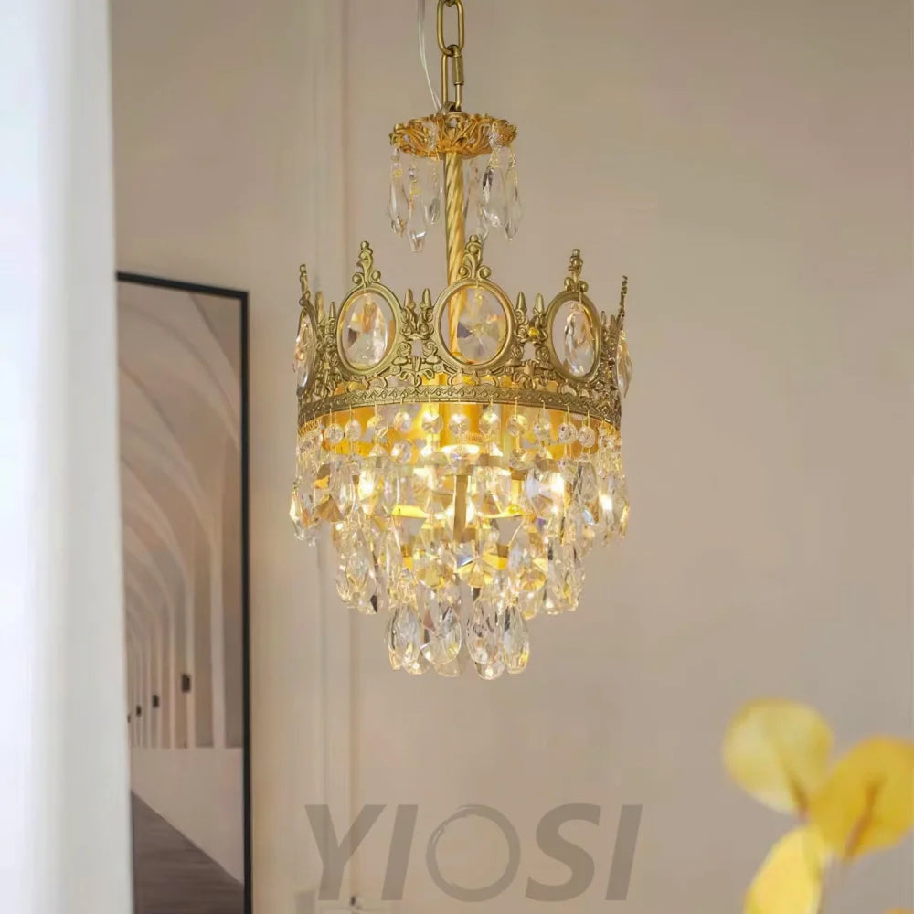 Vintage Crystal Chandelier - Crystals-1-Yiosilamp