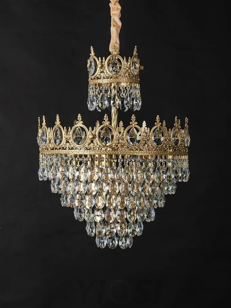 Vintage Crystal Chandelier - Crystals-1-Yiosilamp