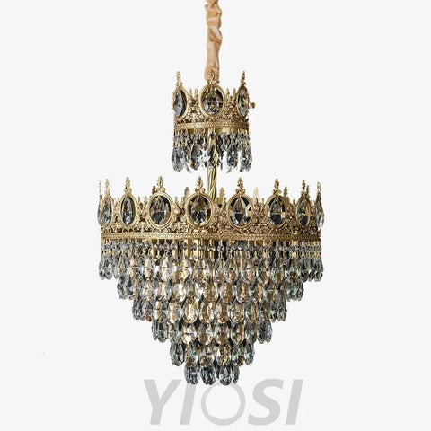 Vintage Crystal Chandelier - Crystals-1-Yiosilamp