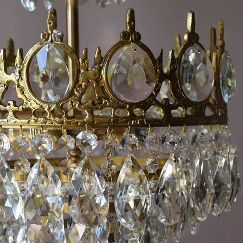 Vintage Crystal Chandelier - Crystals-1-Yiosilamp