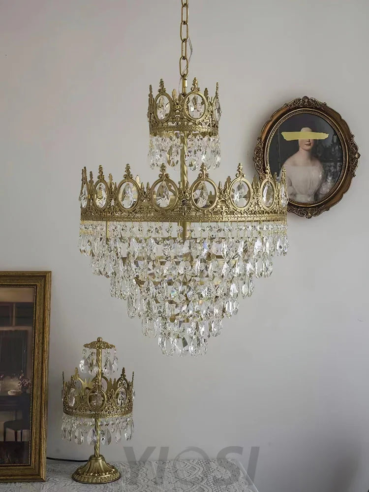 Vintage Crystal Chandelier - Crystals-1-Yiosilamp