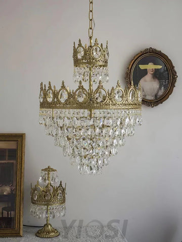 Vintage Crystal Chandelier - Crystals-1-Yiosilamp