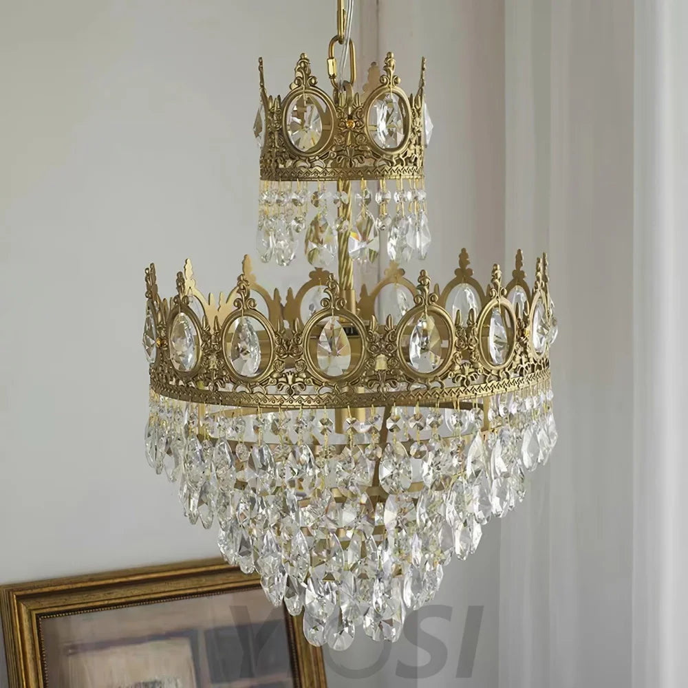 Vintage Crystal Chandelier - Crystals-1-Yiosilamp