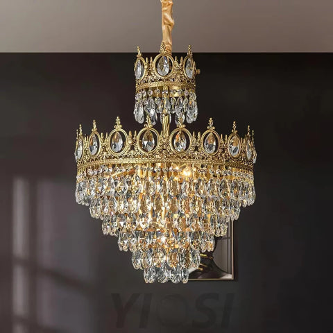 Vintage Crystal Chandelier - Crystals-1-Yiosilamp