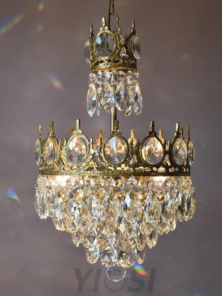 Vintage Crystal Chandelier - Crystals-1-Yiosilamp