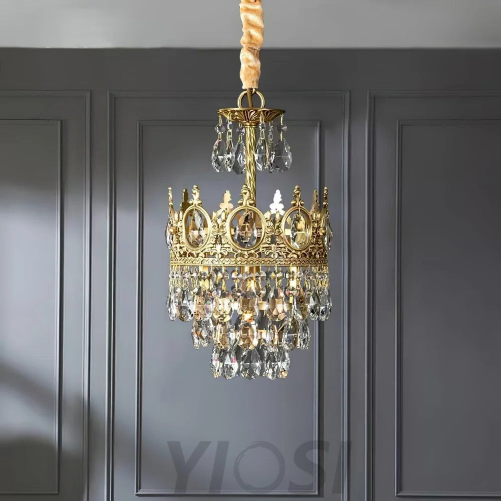 Vintage Crystal Chandelier - Crystals-1-Yiosilamp