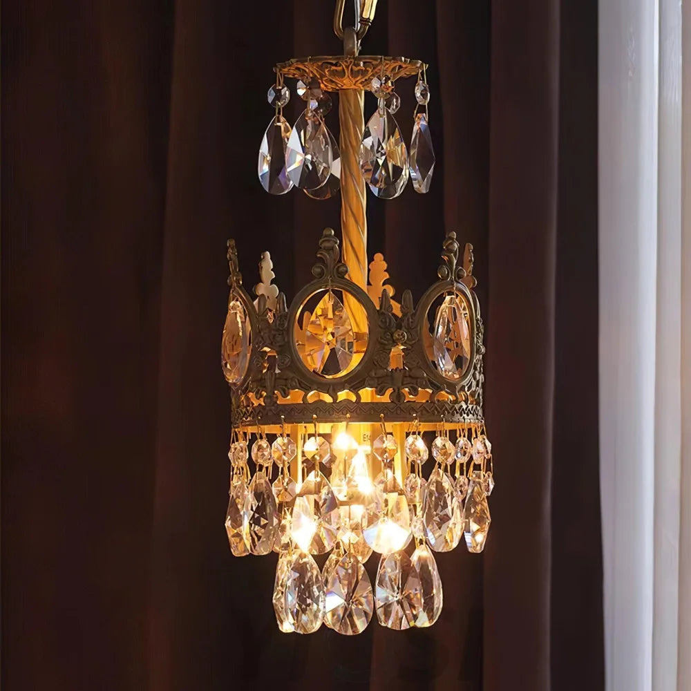 Vintage Crystal Chandelier - Crystals-1-Yiosilamp