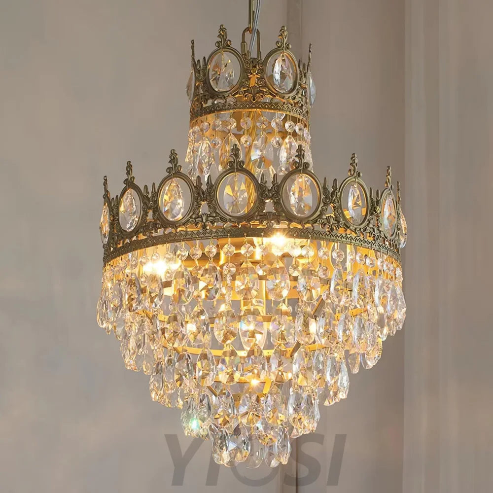 Vintage Crystal Chandelier - Crystals-1-Yiosilamp