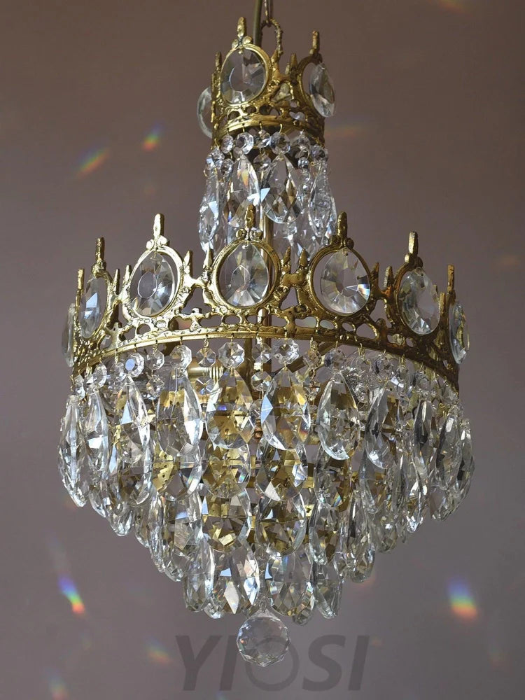 Vintage Crystal Chandelier - Crystals-1-Yiosilamp