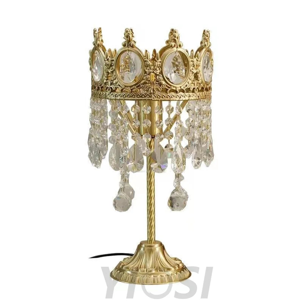 Vintage Crystal Table Lamp - Cryolite-1-Yiosilamp