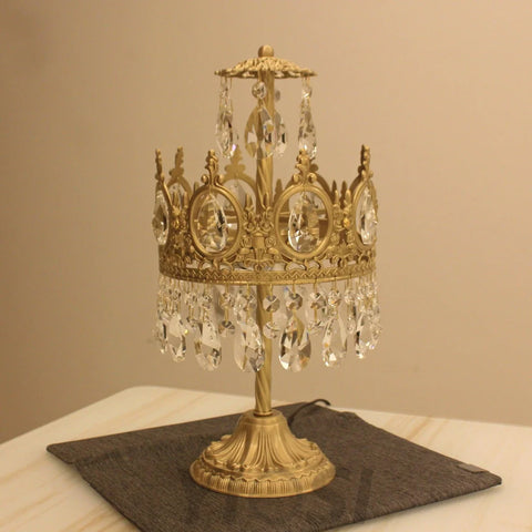 Vintage Crystal Table Lamp - Cryolite-1-Yiosilamp