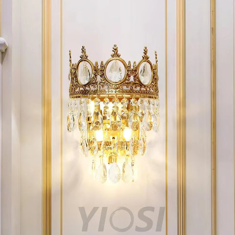 Vintage Crystal  Wall Sconce - Yiosilamp