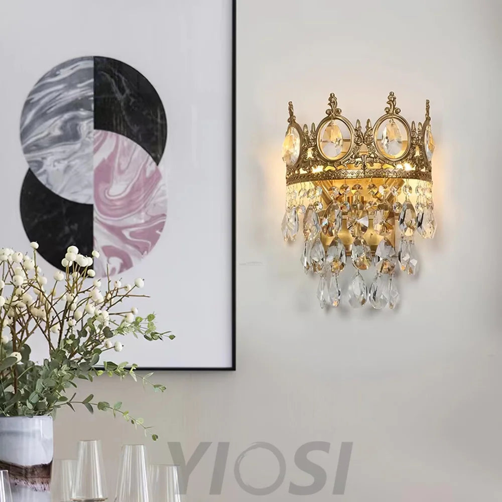 Vintage Crystal  Wall Sconce - Yiosilamp