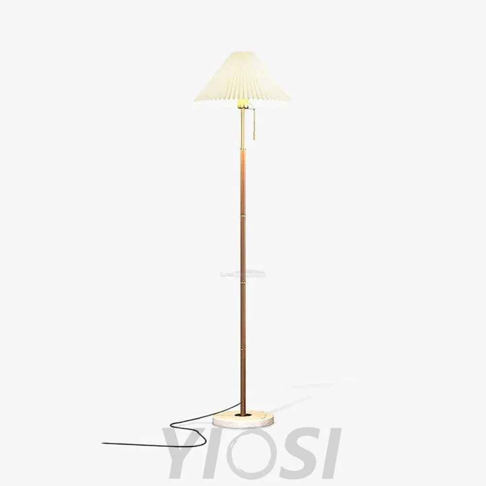 Vintage Pleated Floor Lamp ∅ 11″ - Drapery-1-Yiosilamp