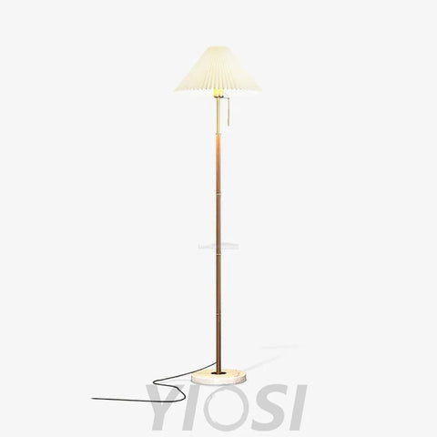 Vintage Pleated Floor Lamp ∅ 11″ - Drapery-1-Yiosilamp