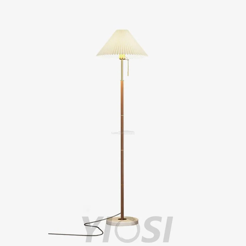 Vintage Pleated Floor Lamp ∅ 11″ - Drapery-1-Yiosilamp