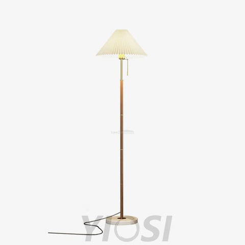 Vintage Pleated Floor Lamp ∅ 11″ - Drapery-1-Yiosilamp