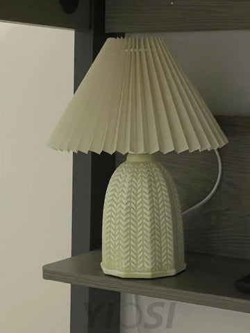 Vintage Pleated Table Light - Fabric-1-Yiosilamp