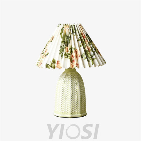 Vintage Pleated Table Light - Fabric-1-Yiosilamp