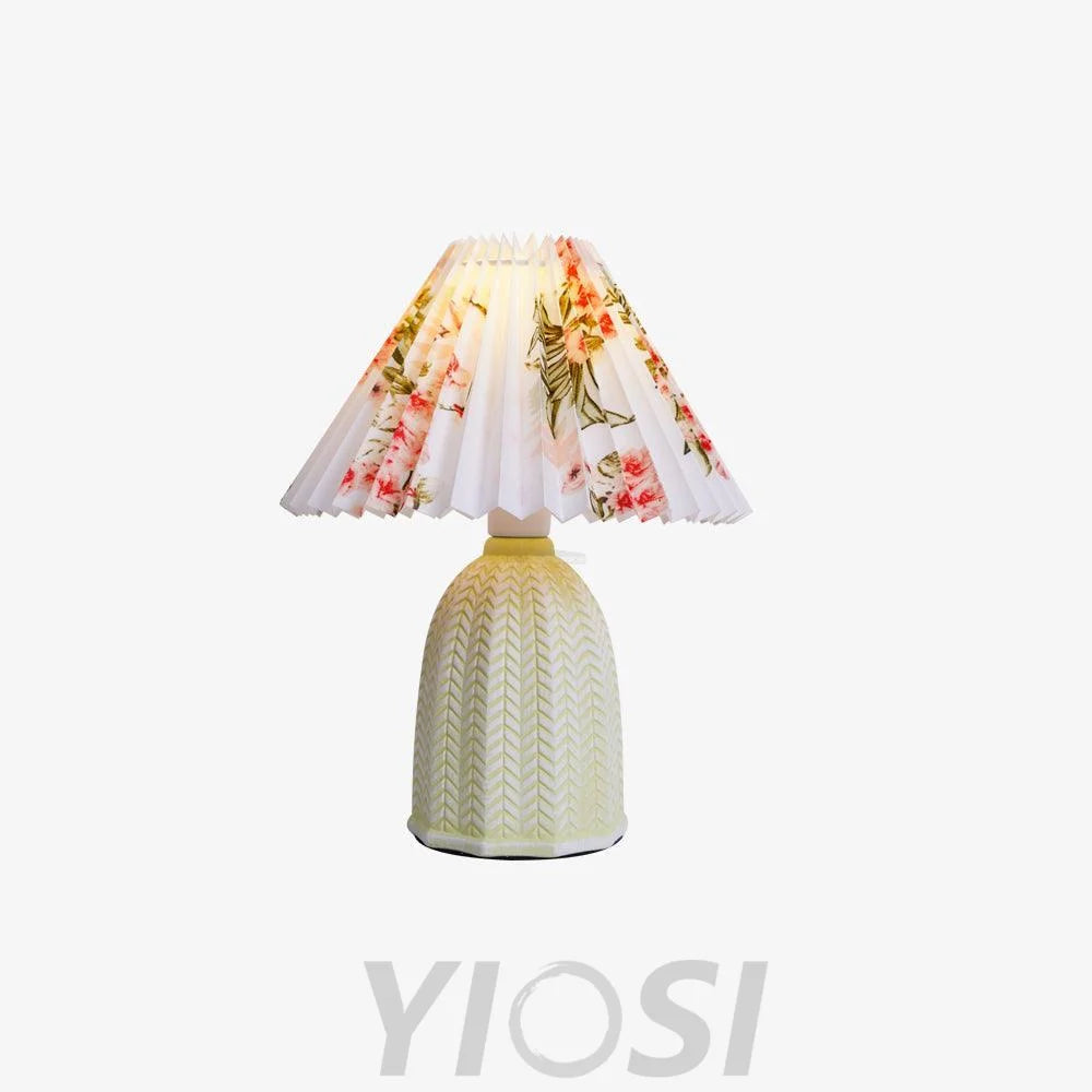 Vintage Pleated Table Light - Fabric-1-Yiosilamp