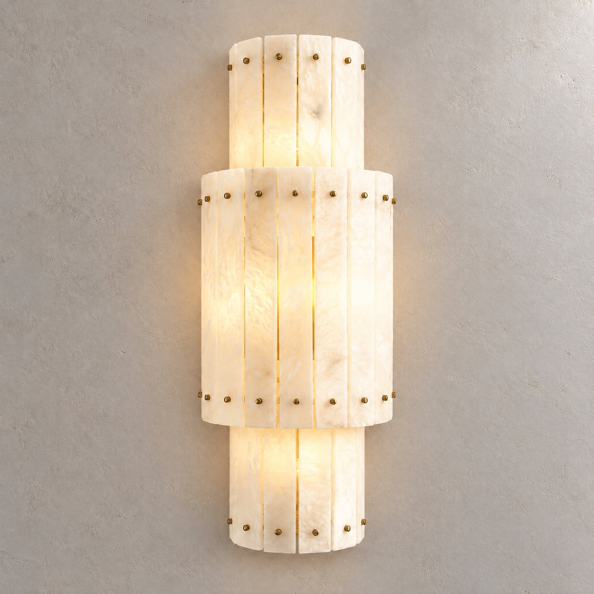 Vivian Alabaster Modern Tiered Wall Sconce