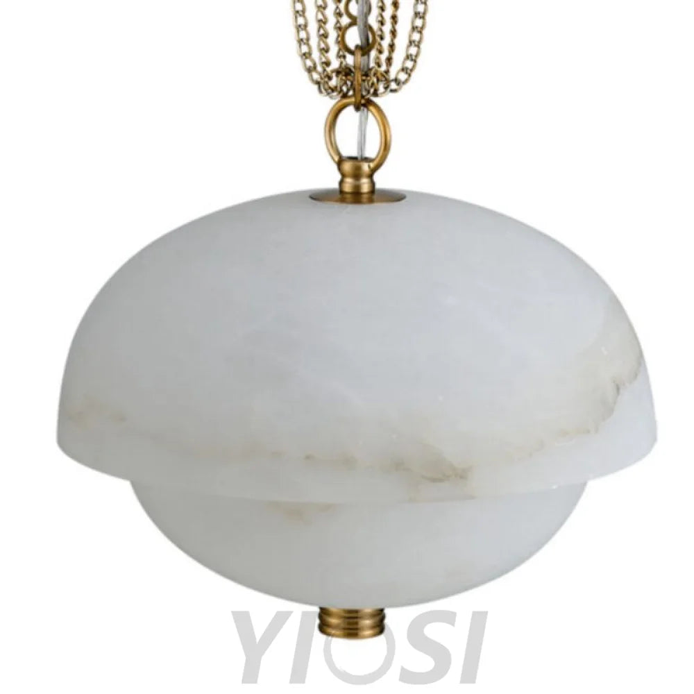 Volterra Alabaster Led Pendant Light 17” For Living Room Kitchen Bathrooms Bedrooms Foyer