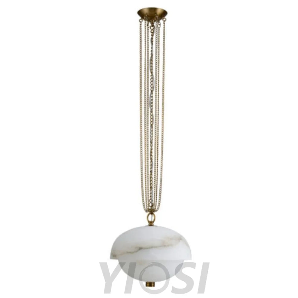 Volterra Alabaster Led Pendant Light 17” For Living Room Kitchen Bathrooms Bedrooms Foyer