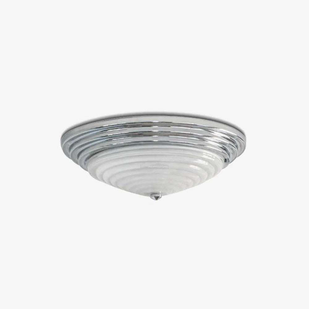 Volume Dome Ceiling Lamp ∅ 15.7″ - Chrome, Flush Mounts-1-Yiosilamp