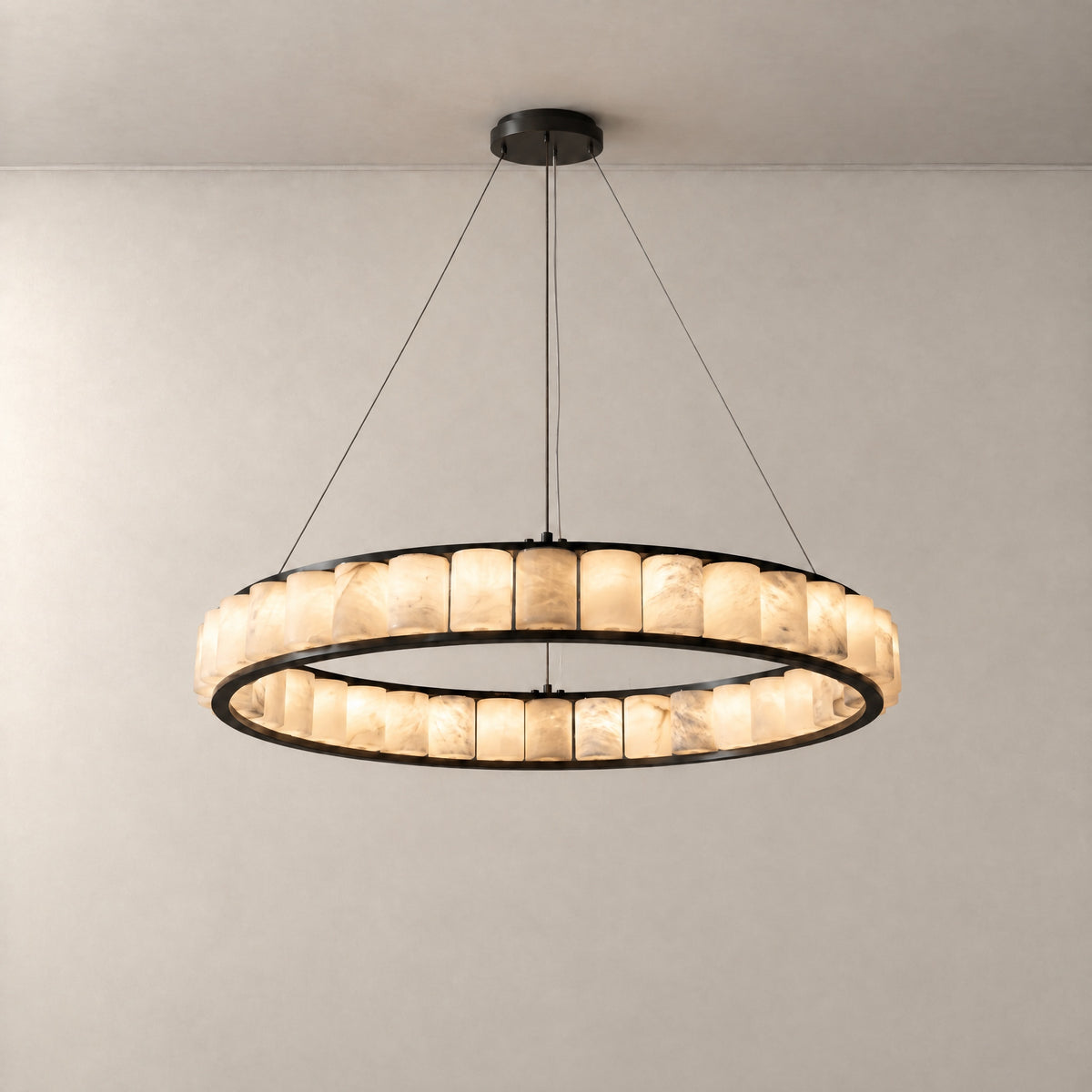 Votelle Modern Alabaster Ring Chandelier