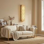 Yiosi Framed Slab Lattice Pattern Alabaster Wall Sconce - Image 5