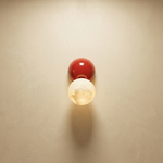 Yiosi Duo Sphere Crimson Eclipse Alabaster Wall Sconce - Image 1