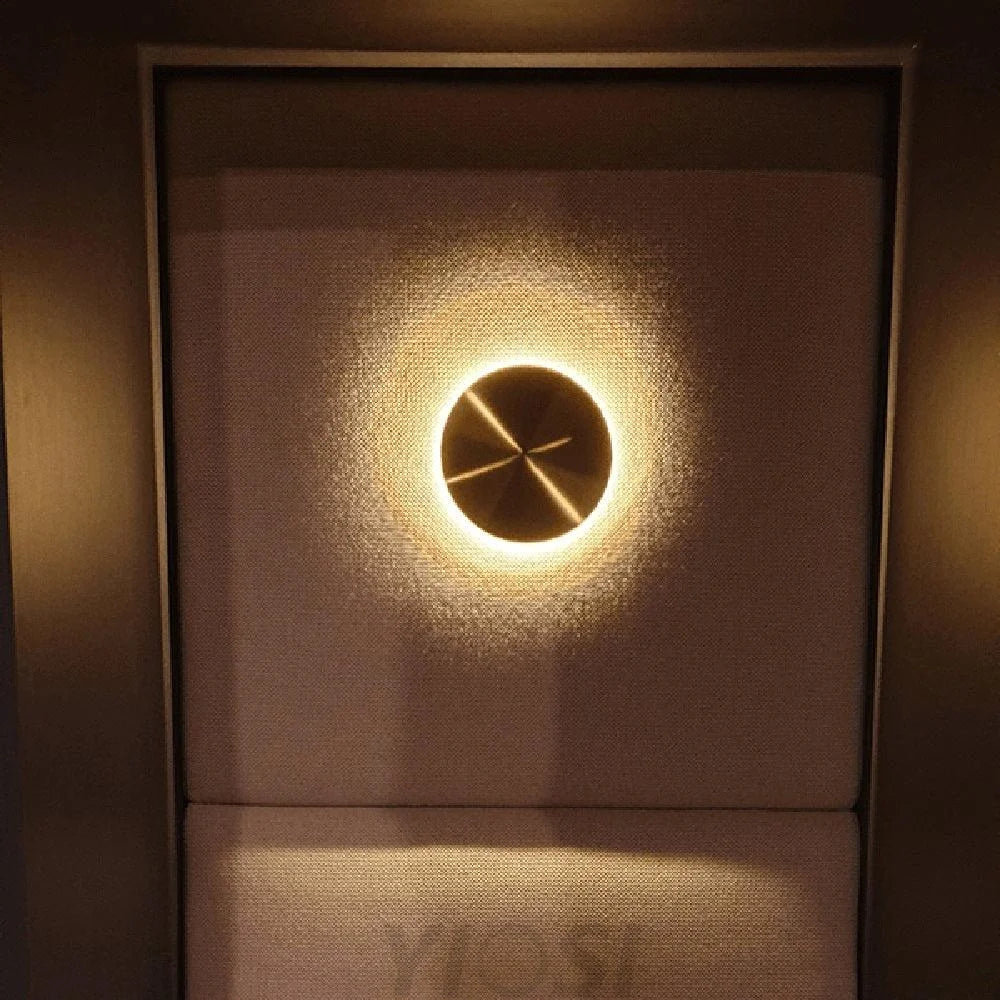Gossa Wall Lamp Modern Brass Metal Halo Light