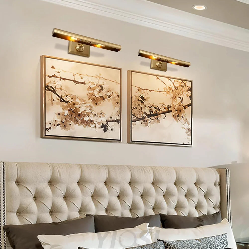 Wall-mounted mirror front wall lamp