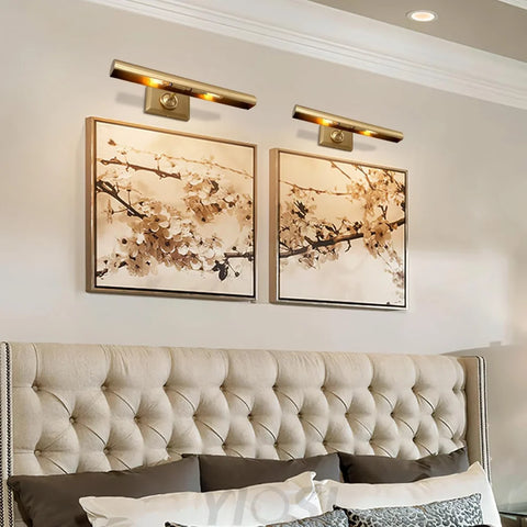 Wall-mounted mirror front wall lamp
